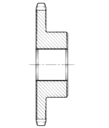Simplex sprocket - single strand chain sprocket